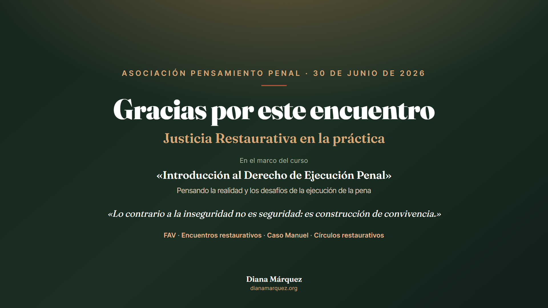 Justicia Restaurativa en la práctica
